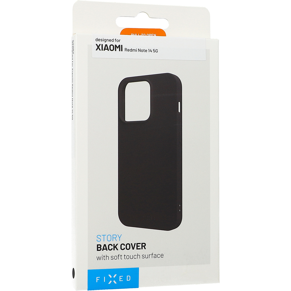Elastyczne i cienkie etui Fixed Story do Xiaopmi Redmi Note 14 5G, czarne